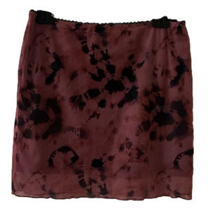 Dark pink and Black Skirt